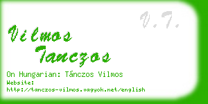 vilmos tanczos business card